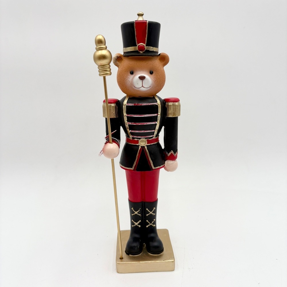 Martha Stewart‎ Bear Soldier Nutcracker Christmas Holiday Decoration Decor